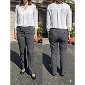 Caché Women's Size 4 Charcoal Grey Dress Pants Trousers 27x26 Professional Flaw